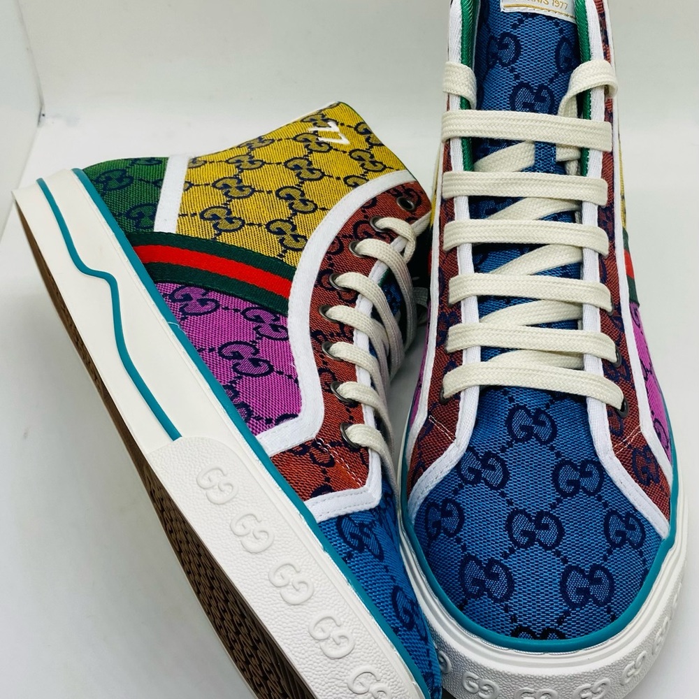 Gucci Colorful GG Pattern High-Tops Tennis 1977 - Picture 4 of 8